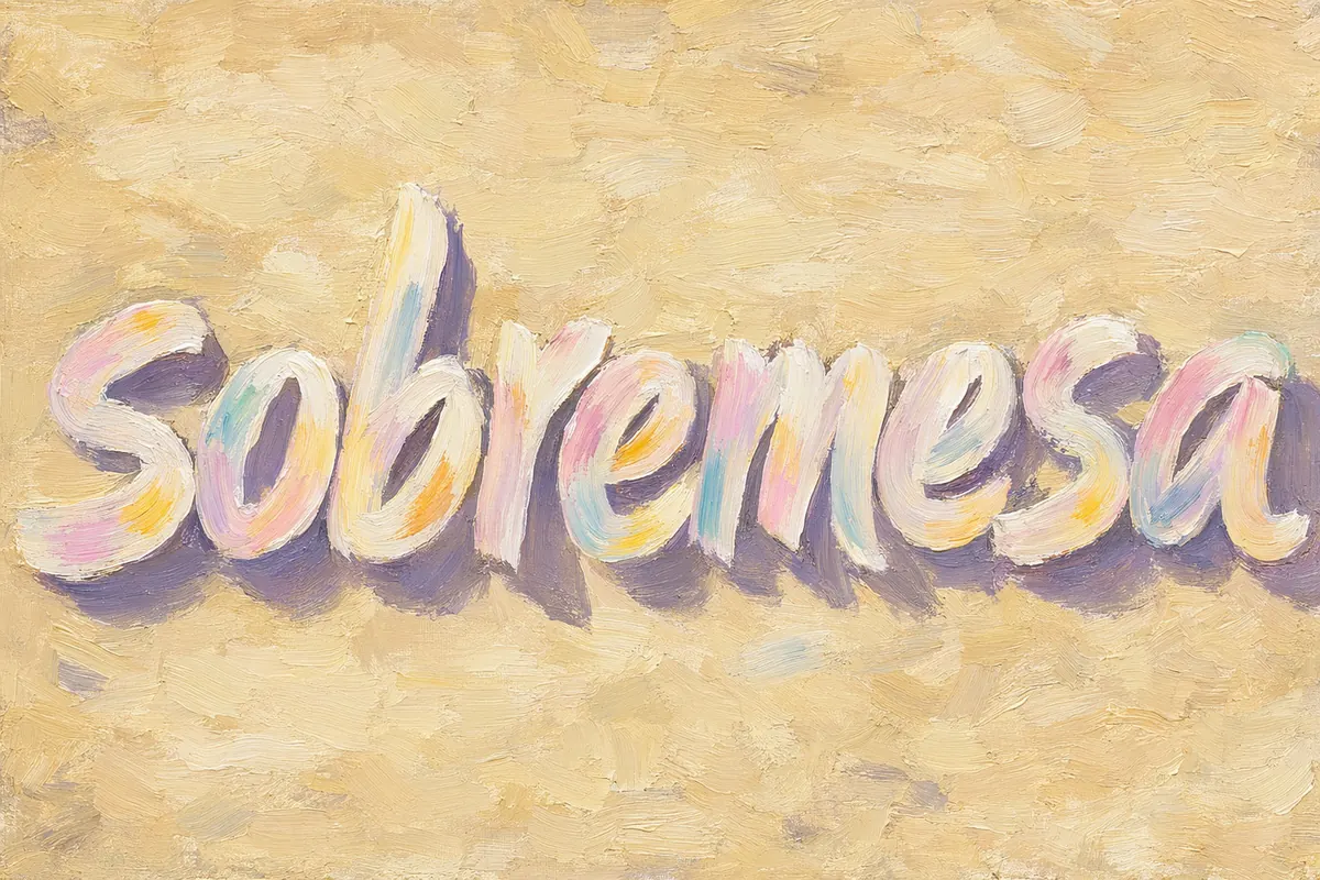 sobremesa — malt med pensel